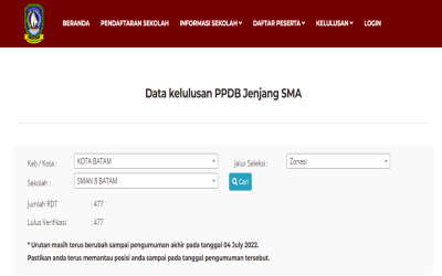 TATA CARA LAPOR DIRI PPDB SMAN 8 BATAM TAHUN 2022
